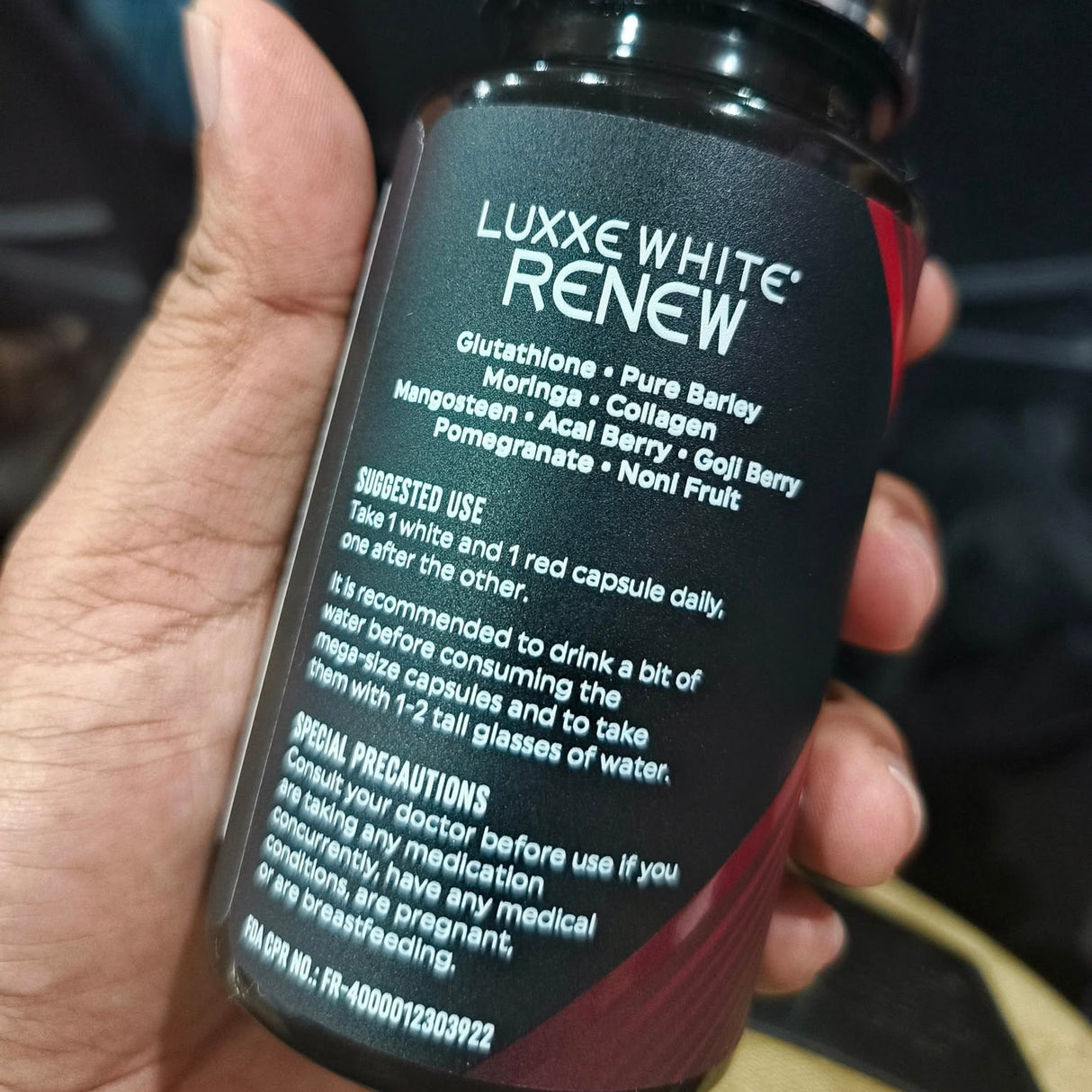 Luxxe White Renew Glutathion + Orge pure avec collagène 2200 mg 60 capsules
