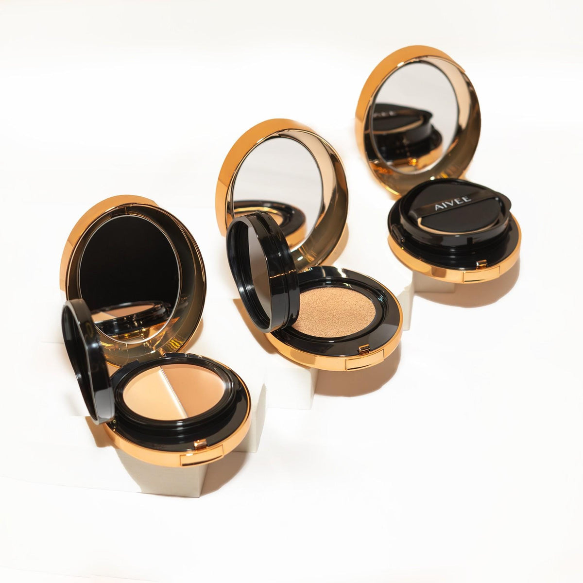 By Aivee Lumi Mineral 3-in-1 Cushion SPF 50 PA+++ – full coverage, instant brightening, hydrating formula with high UV protection