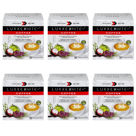 Luxxe White Coffee: Beauty & Wellness Coffee - Collagen + Glutathione + L-Carnitine + Superfoods