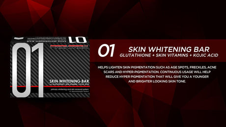 01 Skin Whitening Bar (Glutathione Skin Vitamins Kojic Acid)