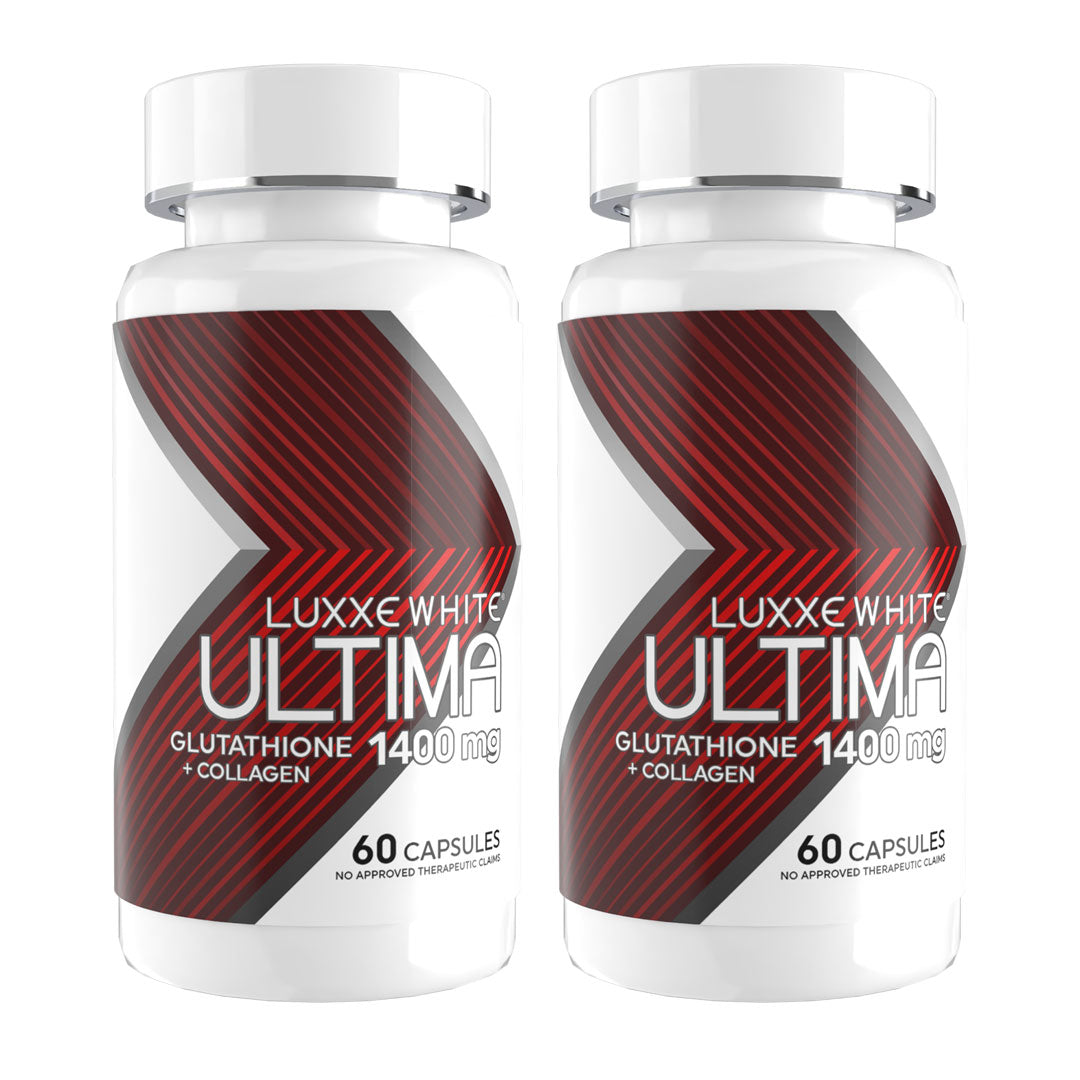 Luxxe White Ultima Glutathione + Collagen with Oral Sunblock and Oral Moisturizer 1400 mg 60 Capsules Supplement