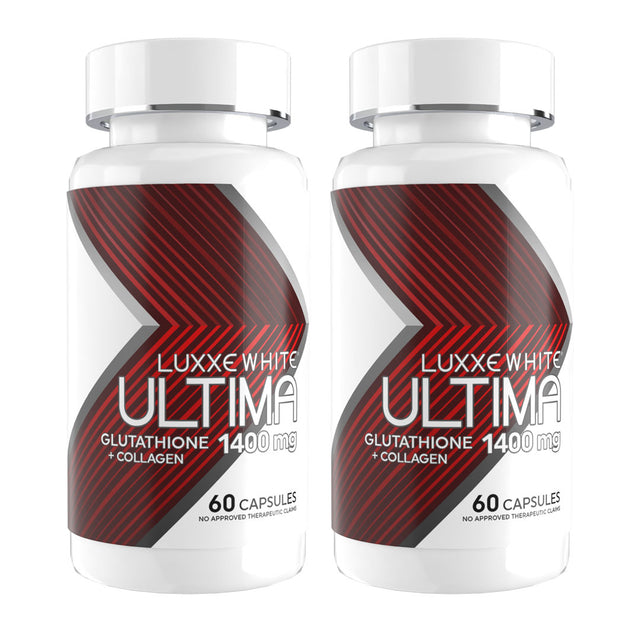 Luxxe White Ultima Glutathione + Collagen with Oral Sunblock and Oral Moisturizer 1400 mg 60 Capsules Supplement