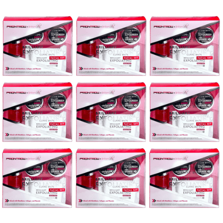 Luxxe White Brilliant Exfoliating Facial Set Infused with Glutathione, Collagen, and Placenta