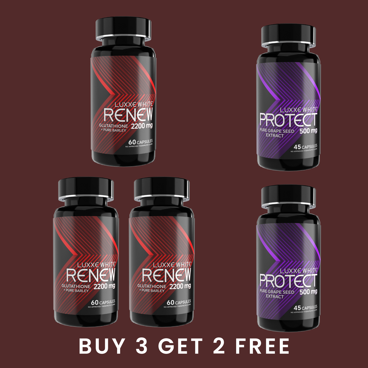 Buy 3 Luxxe White Renew Get 2 Free Luxxe White Protect