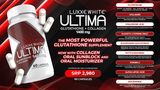 Luxxe White Ultima Glutathione + Collagen with Oral Sunblock and Oral Moisturizer 1400 mg 60 Capsules Supplement