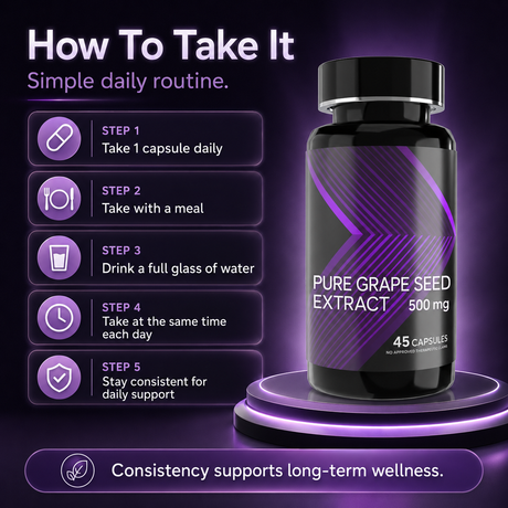 Luxxe White Protect: Pure Grape Seed Extract 500mg - Ultimate Antioxidant Protection
