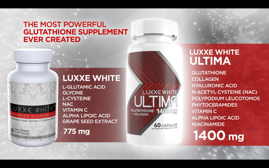 Luxxe White Enhanced Glutathione vs Luxxe White Ultima