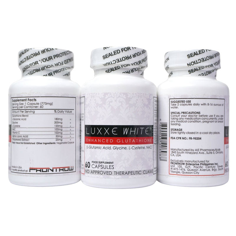フェイスジェル・ゲル Luxxe White Luxxe White Enhanced Glutathione 775mg 60 Capsules