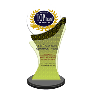 Luxxe White 2016 Top Brand Asia Platinum Awardee Most Powerful Whitening Supplement